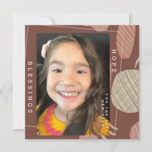 Tarjeta Formas orgánicas de Año Nuevo 2021