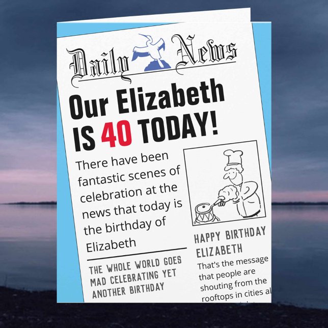 Tarjeta Formato de titulares de periódicos (Subido por el creador)