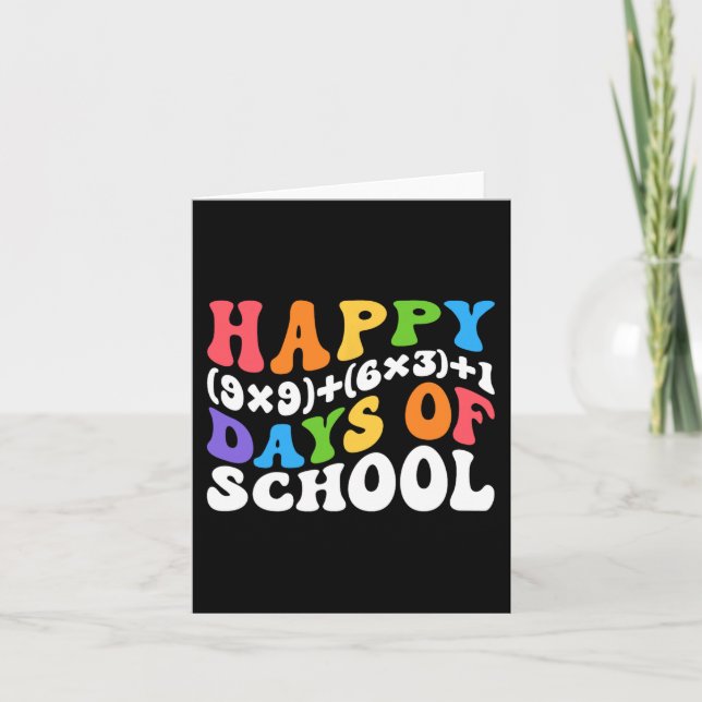 Tarjeta Fórmula 100 Días de Maestra Divertida Escolar 100 (Anverso)