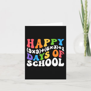 Tarjeta Fórmula 100 Días de Maestra Divertida Escolar 100