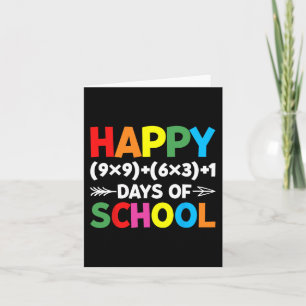Tarjeta Fórmula 100 Días de Maestra Divertida Escolar 100