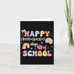 Tarjeta Fórmula de matemáticas en 100 días de Mamáes escol