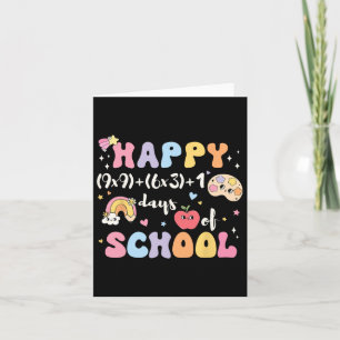 Tarjeta Fórmula de matemáticas en 100 días de Mamáes escol