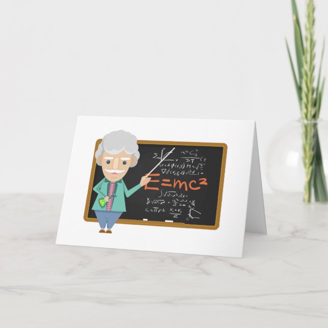 Tarjeta Fórmula EMC2 de profesor de ciencias (Anverso)