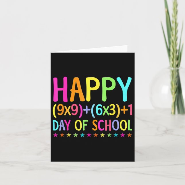 Tarjeta Fórmula Matemática 100 Días De Chica Escolar De Ma (Anverso)