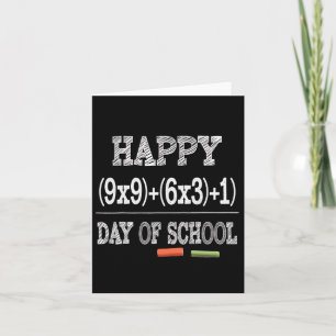 Tarjeta Fórmula Matemática 100 Días De Escuela