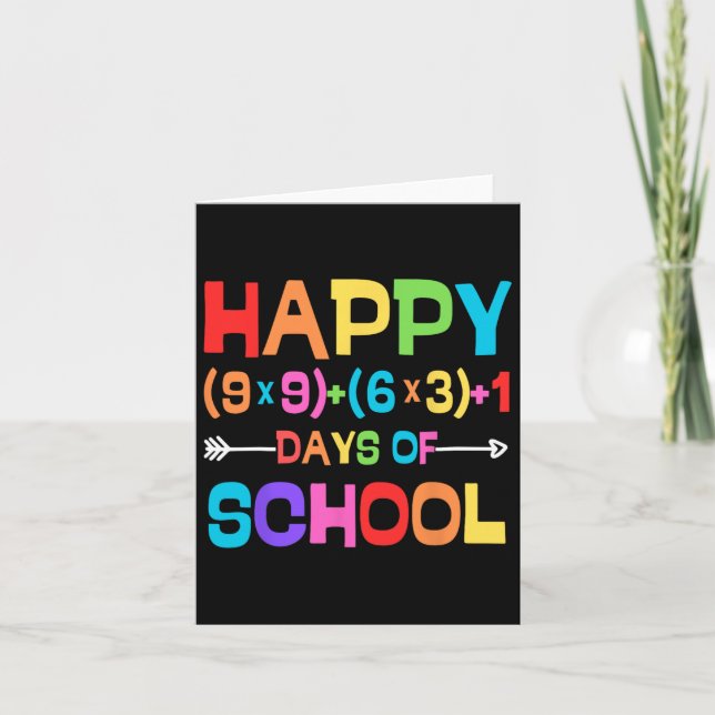 Tarjeta Fórmula Matemática 100 Días De Maestra Divertida E (Anverso)