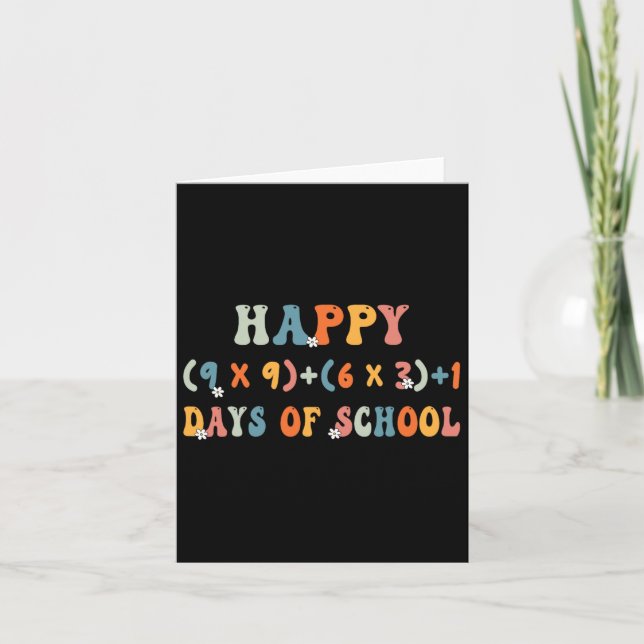 Tarjeta Fórmula Matemática 100 Días De Maestra Divertida E (Anverso)