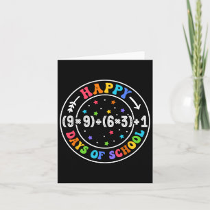 Tarjeta Fórmula Matemática Feliz 100 Días De Matemáticas G