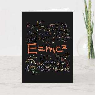 Tarjeta Formulas de física y matemáticas EMC2