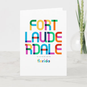 Tarjeta Fort Lauderdale Florida de mediados de siglo, Arte