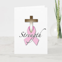 Tarjeta fortaleza de la conciencia sobre el cáncer de mama