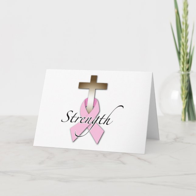 Tarjeta fortaleza de la conciencia sobre el cáncer de mama (Anverso)