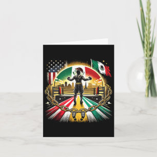 Tarjeta Fortaleza Y Gloria De Campeón De Boxeo Mexicano