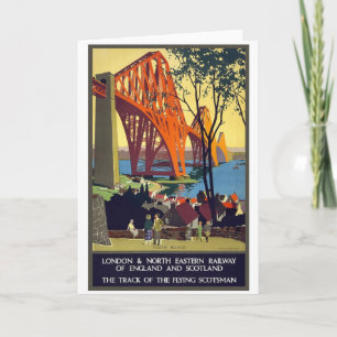 Tarjeta Forth Bridge - Arte de Poster de Viajes de época
