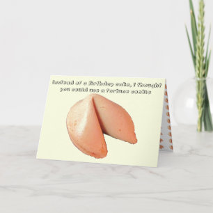 Tarjeta Fortune Cookie vs. Birthday Cake