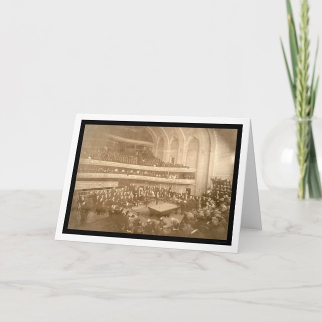 Tarjeta Foto 1908 del torneo de los billares (Anverso)