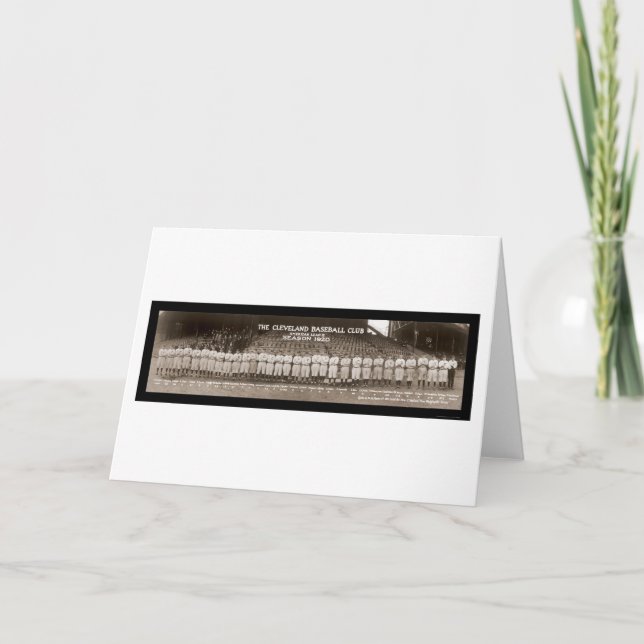 Tarjeta Foto 1920 del béisbol de los indios (Anverso)