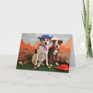 Tarjeta Foto, 2 perros occidentales