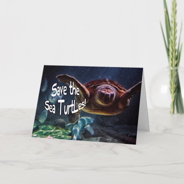 Tarjeta Foto animal de Save the Sea Turtles (Anverso)