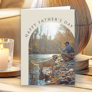 Tarjeta Foto Arqueada del Día del Padre desde Perro