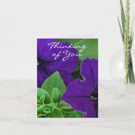 Tarjeta Foto bíblica de una flor morada versus el pensamie