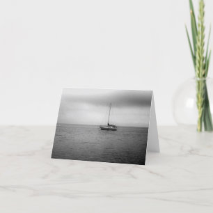 Tarjeta Foto blanco y negro del velero