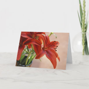 Tarjeta Foto cercana de lirio tigre naranja personalizada