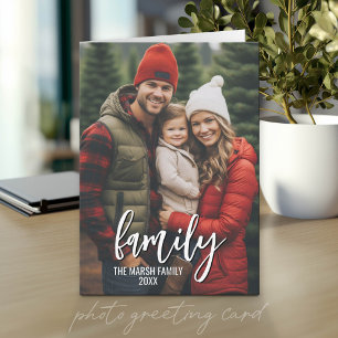 Tarjeta Foto completa - Texto de familia con guión persona