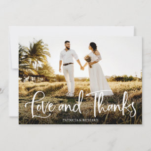 Tarjeta Foto de agradecimiento de boda linda y gracias