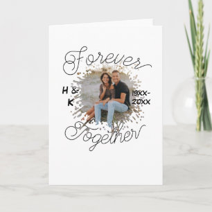 TARJETA FOTO DE ANIVERSARIO DE PAREJA JUNTOS PARA SIEMPRE
