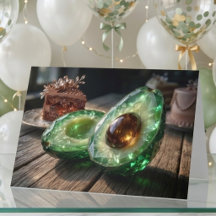 Foto de aniversario feliz de aguacate cristalino