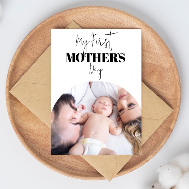 Tarjeta Foto de Arco de Script de Primer Día de la Madre (Subido por el creador)
