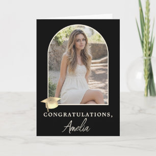 Tarjeta Foto de Arco Elegante Graduación Felicitaciones