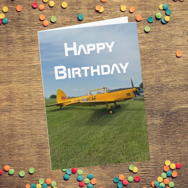 Tarjeta Foto de avión, Cumpleaños de Aviación Genial (Subido por el creador)