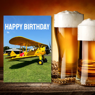 Tarjeta Foto de avión, Cumpleaños de piloto de aviación ge