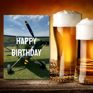 Tarjeta Foto de avión, Cumpleaños de piloto de aviación ge