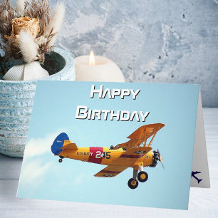 Tarjeta Foto de avión, Cumpleaños de piloto de aviación ge
