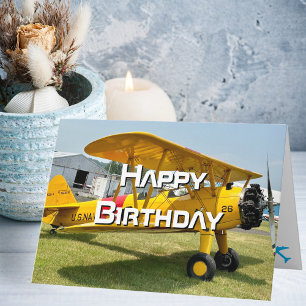 Tarjeta Foto de avión, Cumpleaños de piloto de aviación ge