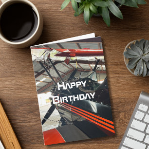 Tarjeta Foto de avión de cumpleaños Aviación genial Piloto