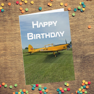 Tarjeta Foto de avión de cumpleaños Cool Aviación Piloto D