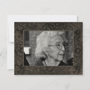 Tarjeta Foto de aviso de muerte de recuerdo de funeral de 