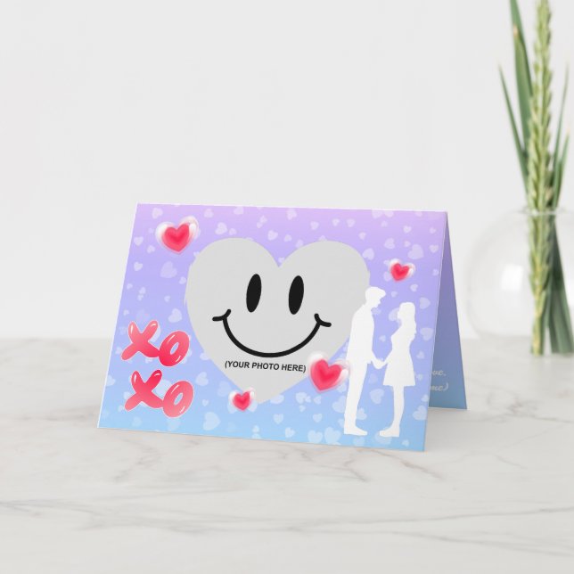 Tarjeta Foto de Bblegum en globo aerostático de cristal de (Anverso)