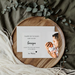 Tarjeta Foto de bebé Feliz primer día del padre te amo