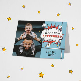 Tarjeta Foto de Burbuja de Diálogo de Cómic de Superhéroe