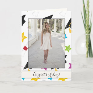 Tarjeta Foto de celebración de graduación