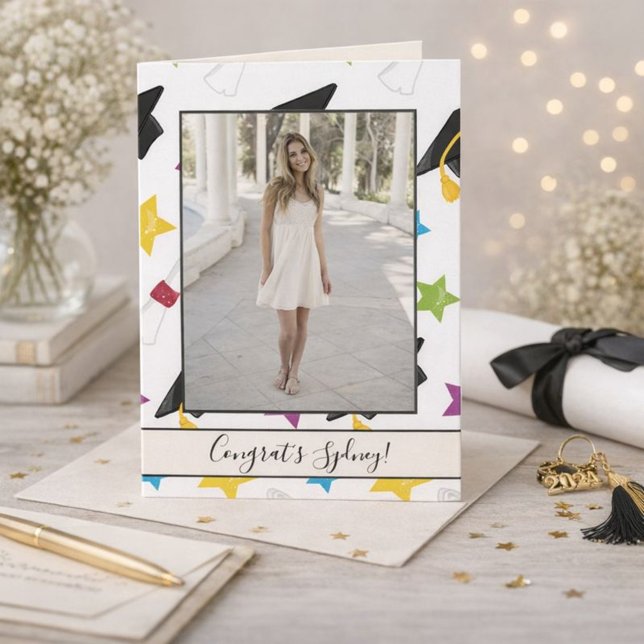 Tarjeta Foto de celebración de graduación (Subido por el creador)