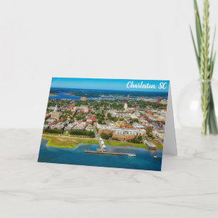 Tarjeta Foto de Charleston South Carolina City Skyline