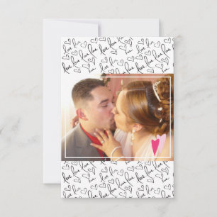 Tarjeta Foto de corazones dibujados a mano para el Día de 