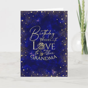 Tarjeta Foto de cumpleaños de abuela cielo nocturno texto